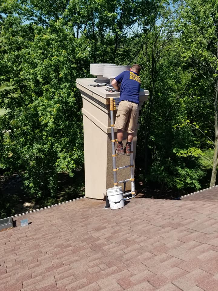 Finished Chimney Cap and Chase Coverall Installation