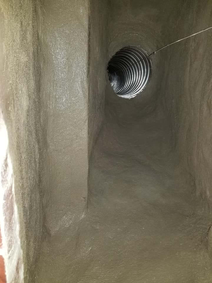 Chimney liner connector filled