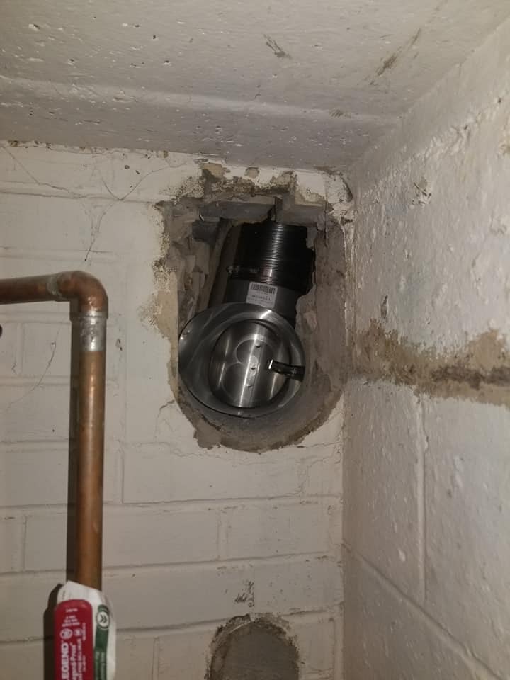 Liner Through Chimney in Basement