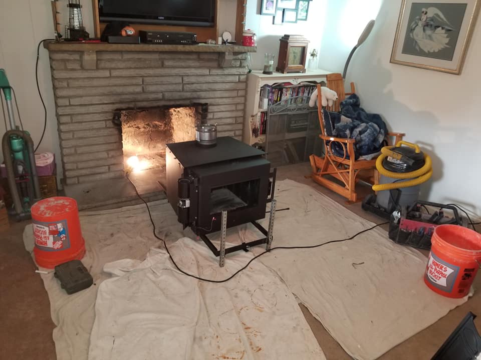 Wood Stove Insert New Installation